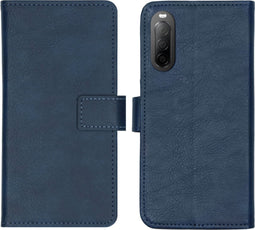 iMoshion Hoesje Geschikt voor Sony Xperia 10 II Hoesje Met Pasjeshouder - iMoshion Luxe Bookcase - Donkerblauw