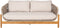 House Nordic Terracina - Loungebank - Acaciahout & Stof - Bruin/Beige - 78,5x175x72 cm