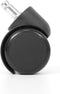 5x Workliving Bureaustoelwielen 11mm/50mm - Zachte wielen - Harde vloeren - PU Ongeremd