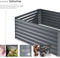 tectake® Verhoogde Plantenbak - Weerbestendig Staal - 120 x 90 x 57 cm - Grijs