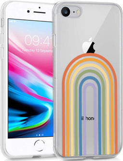 imoshion Hoesje Geschikt voor iPhone SE (2022) / SE (2020) / 8 / 7 Hoesje Siliconen - imoshion Design hoesje - Meerkleurig / Rainbow Pride