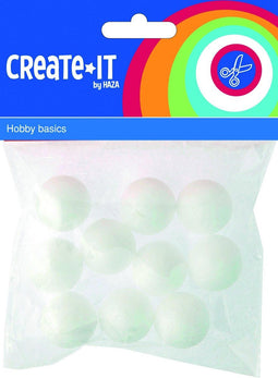 Create It Polystyreen Bollen 2.5 Cm 10 Stuks