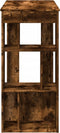 vidaXL - Bartafel - met - rekken - 102x50x103,5 - cm - bewerkt - hout - gerookt - eiken