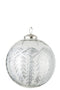 J-Line Kerstbal Chloe Glas Transparant/Zilver Large