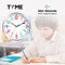 Tyme Kinderklok - Wandklok - Educatieve leerklok - Stil uurwerk - Zilver