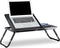 relaxdays laptoptafel - opklapbaar - 4 standen - zwart