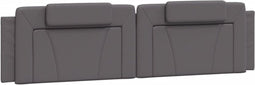 vidaXL - Hoofdbordkussen - 200 - cm - kunstleer - grijs