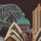 Thea Gouverneur - Borduurpakket met telpatroon - 480.05 - Voorgesorteerde DMC Garens - Sydney - Zwart Aida - 79 cm x 50 cm - DIY Kit