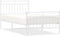 vidaXL - Bedframe - met - hoofd- - en - voeteneinde - metaal - wit - 100x190 - cm