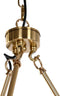 Plafondlamp DKD Home Decor 66 x 66 x 60 cm Kristal Gouden Metaal 40 W