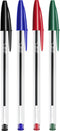 BIC 929081 balpen Zwart, Blauw, Groen, Rood Stick balpen 20 stuk(s)