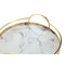 Set van trays Home ESPRIT Wit Gouden Modern 30 x 30 x 6 cm (2 Stuks)