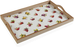 Snackdienblad Versa Strawberry Hout MDF (30 x 5 x 45 cm)
