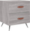 vidaXL - Nachtkastjes - 2 - st - 40x35x47,5 - cm - bewerkt - hout - grijs - sonoma - eiken