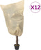 vidaXL - Plantenhoezen - met - trekkoord - 12 - st - 70 - g/m² - 0,8x1 - m