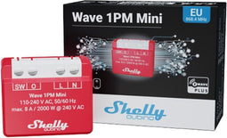 Shelly Qubino Wave 1PM - Mini Z-Wave Plus Schakel-meetactor - 8 A 240 V AC