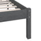 vidaXL - Bedframe - massief - grenenhout - grijs - 160x200 - cm