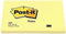 Post-it Notes, 100 vel, ft 76 x 127 mm, kanariegeel (canary yellow) 10 stuks