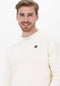 Anerkjendt Akallen Noos - Crewneck Trui - Biologisch katoen - Creme - Maat S