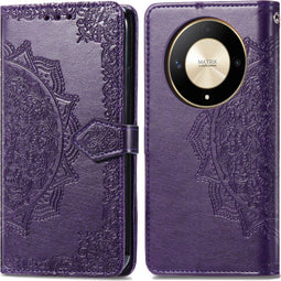 iMoshion Hoesje Geschikt voor Honor Magic 6 Lite Hoesje Met Pasjeshouder - iMoshion Mandala Bookcase - Paars
