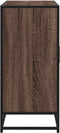 vidaXL - Dressoir - 92x35x76 - cm - bewerkt - hout - bruin - eikenkleurig