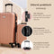 Slazenger Kofferset 2 Delig - Ruimbagage Koffer (71L) en Handbagage Trolley (26L) - Hardcase met Cijferslot - Roze (2 delig)