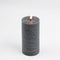 Grijze led kaars rustic 15x7,5cm