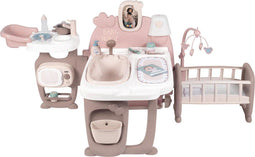Smoby - Baby Nurse Groot Babyhuis - Keuken Badkamer Slaapkamer - Roze Creme