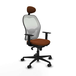 Jorquera Piqueras y Crespo 1D036N1 - Bureaustoel met hoofdsteun - Verstelbare hoogte - Wit Bruin
