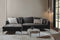 Tower living nottingham 2,5-ar + chaise l - adore 029 anthracite grey
