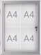 MAULexcite Vitrine - zilver - 4 x A4 - 1 stuk - 69.6 x 52.2 x 2.8 cm - MAUL