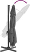 vidaXL - Zweefparasol - met - aluminium - paal - 400x300 - cm - antracietkleurig