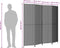 vidaXL - Kamerscherm - 4 - panelen - poly - rattan - grijs