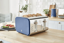 Swan Nordic Retro Broodrooster – 4 Sleuven – Blauw