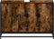 vidaXL - Wastafelkast - 90x33x60 - cm - bewerkt - hout - gerookt - eikenkleurig