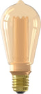 Calex Crown Series LED Lamp - E27 - Rustiek Lichtbron Goud - 3.5W - Dimbaar