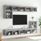 vidaXL - Tv-meubel - met - LED-verlichting - 80x30x30 - cm - betongrijs