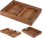 DoaBuy dienblad set van 3 - teakhout 39x29 cm - hout (set van 3)