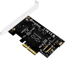 Silverstone ECM20 - Interfacekaart PCIe/SATA - M.2 - Zwart