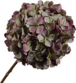 Silk-ka Kunstbloem-Zijden Bloem-Kunsttak Hortensia Steel Roze-Wit 65 cm