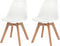 vidaXL - Eetkamerstoelen - 2 - st - kunststof - wit