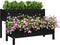 vidaXL - Plantenbak - 110x84x75 - cm - massief - grenenhout - zwart