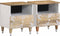 vidaXL - Nachtkastjes - 2 - st - 40x33x46 - cm - massief - mangohout