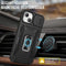Podec iPhone 14 - Anti-Shock Case Cover - Kickstand Ring met Screenprotector - Zwart