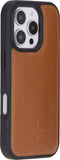 NorthLife Geschikt voor iPhone 16 Pro - Leren Afneembare 2-in-1 bookcase telefoonhoes - Cognac