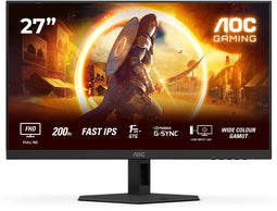 AOC 27G4HRE - Gaming Monitor - 27" Full HD 200 Hz 1 ms G-SYNC Compatible - Zwart