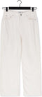 NA-KD Wide Leg Raw Hem - Dames Jeans - Maat 36 - Gebroken wit