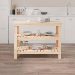 vidaXL - Werkbank - 181x50x80 - cm - massief - grenenhout