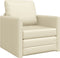 vidaXL - Vloer - Sofa - Bed - 2-in-1 - Crème - 74x77x81 - cm - Faux - Leer
