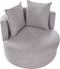 DALBY - Fauteuil - Grijs - Stof